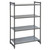 Cambro CBU244872S4580 48" W x 24" D x 72" H 4 Shelves Brushed Graphite Solid Camshelving Basics Plus Starter Unit