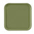 Cambro 1313428 13" x 13" Olive Green Square Fiberglass Metric Camtray - 12/Case