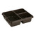 Cambro 9113CP167 9" x 11" Brown Co-Polymer Rectangular Meal Delivery Tray - 24/Case