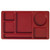 Cambro 915CP416 9" x 15" Cranberry Co-Polymer Rectangular Camwear 2 x 2 Compartment Tray - 24/Case