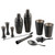 TableCraft Products 10553 3.75" W x 10" H 24 Oz. 3-Piece Black Acid Etch Finish Stainless Steel Cocktail Shaker