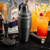 TableCraft Products 10553 3.75" W x 10" H 24 Oz. 3-Piece Black Acid Etch Finish Stainless Steel Cocktail Shaker