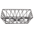 TableCraft Products 10537 9" W x 6" D x 2 1/2" H Rectangular Metal Black Powder Coat Finish Petal Collection Serving Basket