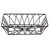 TableCraft Products 10537 9" W x 6" D x 2 1/2" H Rectangular Metal Black Powder Coat Finish Petal Collection Serving Basket