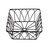 TableCraft Products 10537 9" W x 6" D x 2 1/2" H Rectangular Metal Black Powder Coat Finish Petal Collection Serving Basket