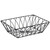 TableCraft Products 10537 9" W x 6" D x 2 1/2" H Rectangular Metal Black Powder Coat Finish Petal Collection Serving Basket