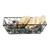 TableCraft Products 10537 9" W x 6" D x 2 1/2" H Rectangular Metal Black Powder Coat Finish Petal Collection Serving Basket