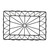 TableCraft Products 10537 9" W x 6" D x 2 1/2" H Rectangular Metal Black Powder Coat Finish Petal Collection Serving Basket