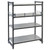 Cambro ESR14723151 72" W x 14" D x 4" H Soft Gray Polypropylene Camshelving Elements Three-Quarter Shelf Rail Kit