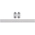Cambro CBR21E151 21"W x 4.25"H Soft Gray Polypropylene Camshelving Basic Plus End Shelf Rail Kit