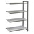 Cambro CBA246064S4580 4-Tier 600 Lbs. Capacity Per Shelf (400 Lbs. Top Shelf) Brushed Graphite Camshelving Basics Plus Add-On Unit