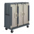 Cambro MDC1411T60191 60" W x 29.25" D x 63.63" H Tall Profile (3) Doors 3-Compartments Heavy Duty Aluminum Handles with Security Screws Granite Gray with Cream Color Door Meal Delivery Cart