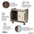 Cambro MDC1520S20194 48.5" W x 32.5" D x 43.5" H Low Profile Single Stack Rail System Double Compartment with Self-Draining Bottom Nylon Friction Latches Molded Handles on Both Ends Thick Foam Polyurethane Insulation Granite Sand Meal Delivery Cart