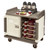Cambro MDC1520S20194 48.5" W x 32.5" D x 43.5" H Low Profile Single Stack Rail System Double Compartment with Self-Draining Bottom Nylon Friction Latches Molded Handles on Both Ends Thick Foam Polyurethane Insulation Granite Sand Meal Delivery Cart