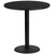Flash Furniture XU-RD-42-BLKTB-TR24B-GG Black Laminate Round Top PVC T-Mold Edge Table