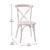 Flash Furniture X-BACK-LW Lime Wash Elmwood Bent X Back Side Chair