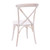 Flash Furniture X-BACK-LW Lime Wash Elmwood Bent X Back Side Chair