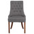 Flash Furniture QY-A08-GY-GG Gray Fabric Upholstery Seat and Button Tufted Back Hercules Paddington Series Accent Side Chair