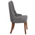 Flash Furniture QY-A08-GY-GG Gray Fabric Upholstery Seat and Button Tufted Back Hercules Paddington Series Accent Side Chair