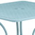 Flash Furniture CO-6-SKY-GG Sky Blue Rain Flower Design Top Steel Powder Coat Finish Square With Umbrella Hole Patio Table