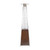 Flash Furniture NAN-FSDC-02-BR-GG Brown Stainless Steel Frame Portable Pyramid Shaped Outdoor Patio Heater - 42,000 BTU