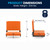 Flash Furniture XU-STA-OR-GG Orange Fabric Canvas Seat and Back Cover Grandstand Ultra-Padded Comfort Seat