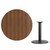 Flash Furniture XU-RD-42-WALTB-TR24-GG 42" Dia. Round Walnut Laminated Dining Height Table with Pedestal Base