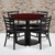 Flash Furniture RSRB1030-GG 36" Dia. x 30" H Mahogany Laminate Finish Round Table Set with 4 Metal Ladder Back Metal Ladder Back Chairs