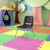 Flash Furniture RUT-14-BK-CHR-GG Black Plastic Vented Back Hercules Series Student Shell Stacking Chair