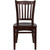 Flash Furniture XU-DGW0008VRT-MAH-GG Vertical Wood Slat Back .62" Thick Mahogany Finish Beechwood Seat Hercules Series Restaurant Chair