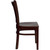 Flash Furniture XU-DGW0008VRT-MAH-GG Vertical Wood Slat Back .62" Thick Mahogany Finish Beechwood Seat Hercules Series Restaurant Chair