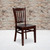 Flash Furniture XU-DGW0008VRT-MAH-GG Vertical Wood Slat Back .62" Thick Mahogany Finish Beechwood Seat Hercules Series Restaurant Chair