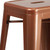 Flash Furniture ET-BT3503-30-POC-GG 30.25" H Copper Galvanized Steel with Drain Hole Seat Bar Stool