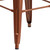 Flash Furniture ET-BT3503-30-POC-GG 30.25" H Copper Galvanized Steel with Drain Hole Seat Bar Stool