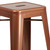 Flash Furniture ET-BT3503-30-POC-GG 30.25" H Copper Galvanized Steel with Drain Hole Seat Bar Stool