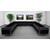 Flash Furniture ZB-IMAG-U-SECT-SET2-GG Black LeatherSoft With Stainless Steel Legs U-Shape Hercules Imagination Series Sectional