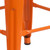 Flash Furniture CH-31320-24-OR-GG Orange Galvanized Steel Counter Height Backless Bar Stool