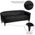 Flash Furniture 111-3-BK-GG Black LeatherSoft with Cherry Stained Wood Feet Hercules Imperial Series Reception Sofa