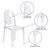 Flash Furniture OW-GHOSTBACK-18-GG Transparent Crystal Molded Polycarbonate Seat and Back Ghost Chair