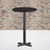 Flash Furniture XU-RD-24-BLKTB-T2222B-GG Black Laminate Round Top PVC T-Mold Edge Table