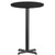 Flash Furniture XU-RD-24-BLKTB-T2222B-GG Black Laminate Round Top PVC T-Mold Edge Table