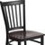 Flash Furniture XU-DG-6Q2B-VRT-WALW-GG Metal Vertical Slat Back .62" Thick Walnut Finish Plywood Seat Hercules Series Restaurant Chair