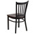 Flash Furniture XU-DG-6Q2B-VRT-WALW-GG Metal Vertical Slat Back .62" Thick Walnut Finish Plywood Seat Hercules Series Restaurant Chair