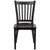 Flash Furniture XU-DG-6Q2B-VRT-WALW-GG Metal Vertical Slat Back .62" Thick Walnut Finish Plywood Seat Hercules Series Restaurant Chair