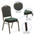 Flash Furniture FD-C01-GOLDVEIN-0640-GG Green Patterned Fabric Gold Vein Powder Coated Frame Finish Hercules Series Stacking Banquet Chair
