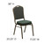 Flash Furniture FD-C01-GOLDVEIN-0640-GG Green Patterned Fabric Gold Vein Powder Coated Frame Finish Hercules Series Stacking Banquet Chair