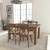 Flash Furniture XA-FARM-8-GG 84" W x 40" D x 30" H Rectangular Antique Rustic Hercules Series Farm Table Set with 4 Chairs