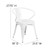 Flash Furniture CH-31270-WH-GG White Galvanized Steel with Arms Vertical Slat Back and Drain Hole Seat Armchair