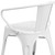 Flash Furniture CH-31270-WH-GG White Galvanized Steel with Arms Vertical Slat Back and Drain Hole Seat Armchair