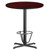 Flash Furniture XU-RD-36-MAHTB-T3030B-3CFR-GG Mahogany Laminate Round Top PVC T-Mold Edge Table